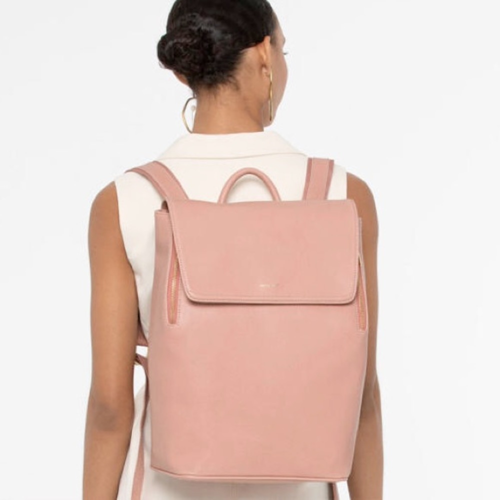 Matt & Nat Light Pink Vegan Leather Backpack